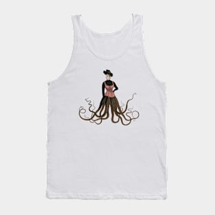 Victorian Octopus woman Tank Top